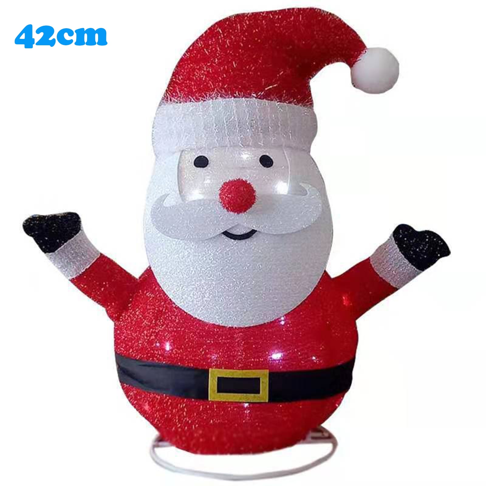 Christmas Tin Snowman LED Light Up Figurine 