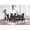 Walnut+black, variant on Transitional 6 Dining Furniture - Table, 4 Chairs, Bench Walnut/black Color Rectangular Seat