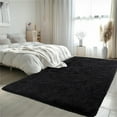 thumbnail image 4 of IR Imperial Rooms Solid Accent Shag Rug 2x3ft for Entryway Soft Fluffy Area Shaggy Rug Black, 4 of 11