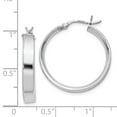 thumbnail image 3 of 925 Sterling Silver Rhodium Plated 4.25x25Hoop Earrings; for Adults and Teens; for Women and Men, 3 of 3