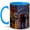 Blue, variant on Rainy Paris Cafe 11oz Ceramic Mug, Romantic City Street Coffee Cup