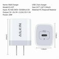thumbnail image 4 of AILKIN USB C Wall Charger Block,20W PD C Type Wall Chargers Compatible for iPhone 15 Charger Fast Charging Block Charger Plug Power Adapter USB C Brick Cube Box,White, 4 of 7