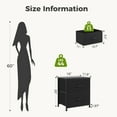 thumbnail image 3 of CONCETTA 2-Piece Fabric Dresser Set with Adjustable Feet, 20 inch Rust Nightstand & Drawers for Adult Bedroom, Black, 3 of 6