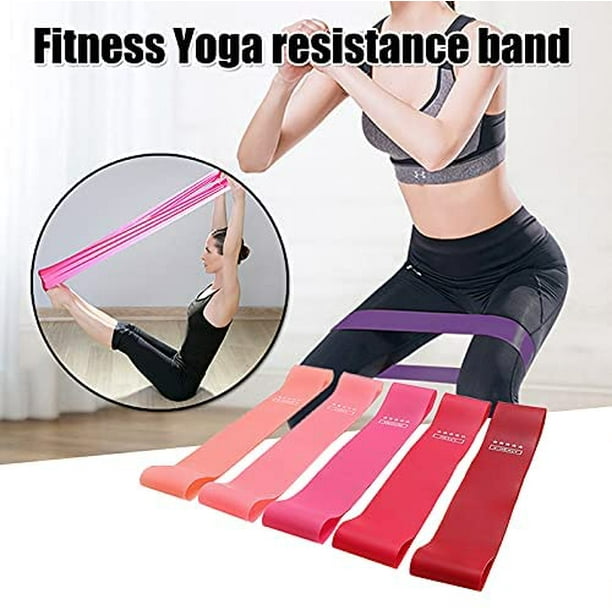 Elastic long resistance stretch bands for yoga and pilates