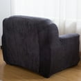 thumbnail image 5 of CJC Sofa Cover Plush Stretch 1 2 3 4 Seater Sofa Slipcover Chair Loveseat Couch Cover Furniture Protector Cover with 1 Pillowcase (1 Seater, Dark Gray), 5 of 12