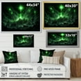 thumbnail image 4 of Designart "Cosmos Explosion Green and White III" Astronomy & Space Framed Wall Art - Modern White Planets Living Room Framed Canvas Art, 4 of 6