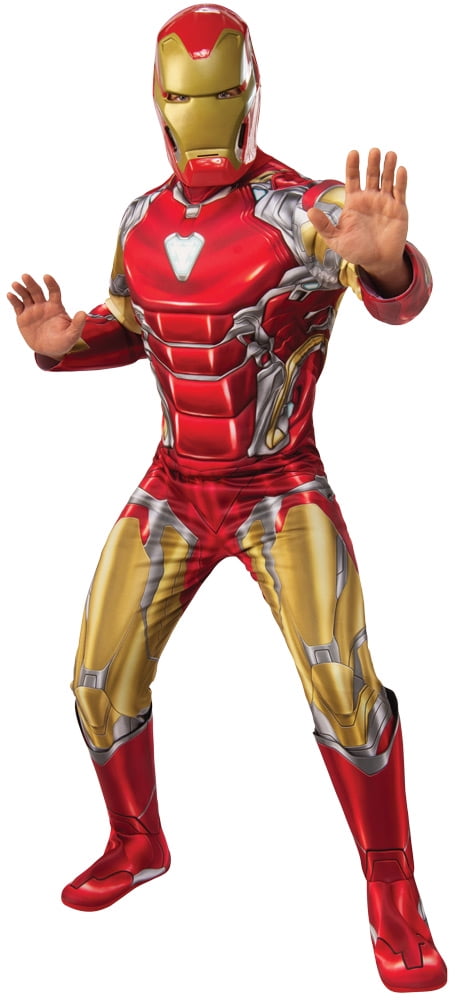 Deluxe Suit Iron Man Avengers Kids Jumpsuit Superhero Muscle Costume Outfit US