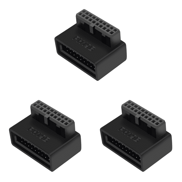 Convertidor Enchufe Adaptador Cabezal USB 3.0 19P 20P para Placa Base Computadora (B)