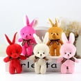 thumbnail image 2 of 1PC 16cm Plush Rabbit Toy with Ribbon Bow - Siamese Rabbits Key Chain Pendant, Gifts for Kids & Children, Wedding Favors, 2 of 8