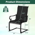 thumbnail image 3 of Gymax Set of 4 Patio Chairs C-Spring Motion Chairs w/ Quick-drying & Breathable Fabric, 3 of 10