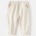 thumbnail image 2 of MEZZALL Boys Casual Pants Comfortable Everyday Wear Solid Color Long Trousers For Kids Trendy Children Bottoms Soft Breathable Fabric Infants Toddler Dailywear Comfort / 1-2 Years, 2 of 3