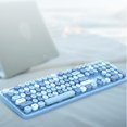 thumbnail image 3 of Conjunto de Teclado y mouse inalámbricos Sunnimix colorido lindo mezclado azul, 3 of 8