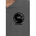thumbnail image 5 of Mortal Kombat Klassic Symbol Cotton Polo Shirt, Charcoal, Medium, 5 of 6