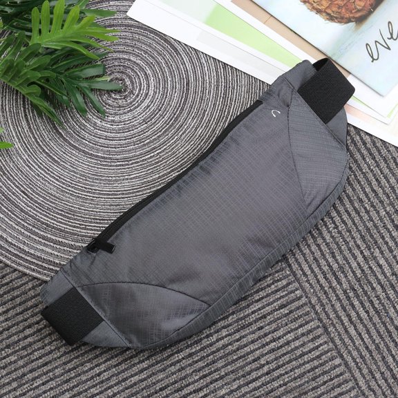LIFKOME Waterproof Grey Waist Bag for Hands-Free Travel and Outdoor Activities