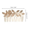 thumbnail image 2 of Unique Bargains 1 Pc Women's Portable Leaves Side Comb for Parties Rose Gold Tone Alloy, 2 of 4