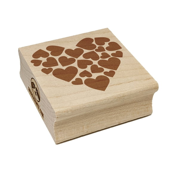 Hearts in Heart Valentine's Day Square Rubber Stamp Stamping Scrapbooking Crafting - Small 1.25in