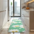 thumbnail image 4 of Green Daisy Flower Yellow Centers Pattern Kitchen Rug Mat,Kitchen Runner Rugs Non Skid Washable,Decorative Kitchen Floor Mats for Kitchen,Sink,Laundry,17"x47.2", 4 of 7