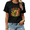 Black, variant on Boho Mushroom Forest Nature Graphic Tees Womans Tshirt Black White S-5XL Tops