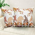 thumbnail image 2 of DaShan Gnomes Pumpkin Fall Pillow Cover 16x16 Set of 2,Orange Decorative Pillow Cases Couch Cushion for Bedroom Home Decor, 2 of 6