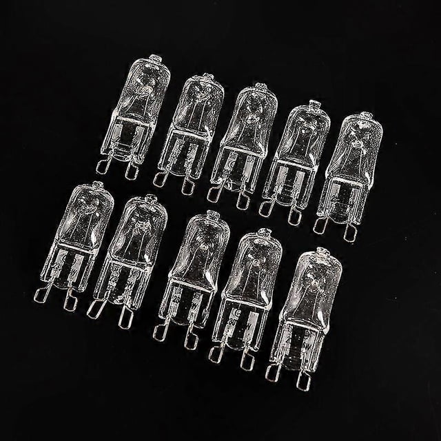 10-Pack G9 Halogen Bulbs, Warm White Capsule Lamps, 25W 230V for Office Use