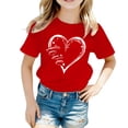 thumbnail image 3 of Girls Summer Tops Size 7/8 Letter Graphic Loose Soft Blouse T-Shirt Baggy Back To School Shirts for Kids Casual Girl Clothes Outifit, 3 of 5