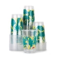 thumbnail image 2 of Glad Everyday 18oz Printed Clear Plastic Cups Palm Leaves, 2 pack (100 cups total), 2 of 4