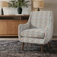 thumbnail image 2 of Jofran Nielsen Mid-Century Modern Upholstered Retro Geometric Fabric Accent Chair, 2 of 10
