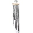 thumbnail image 2 of Viento de madera para colgar en la pared inspirador de campana de tubos (tubo de plata de madera blanca), 2 of 6