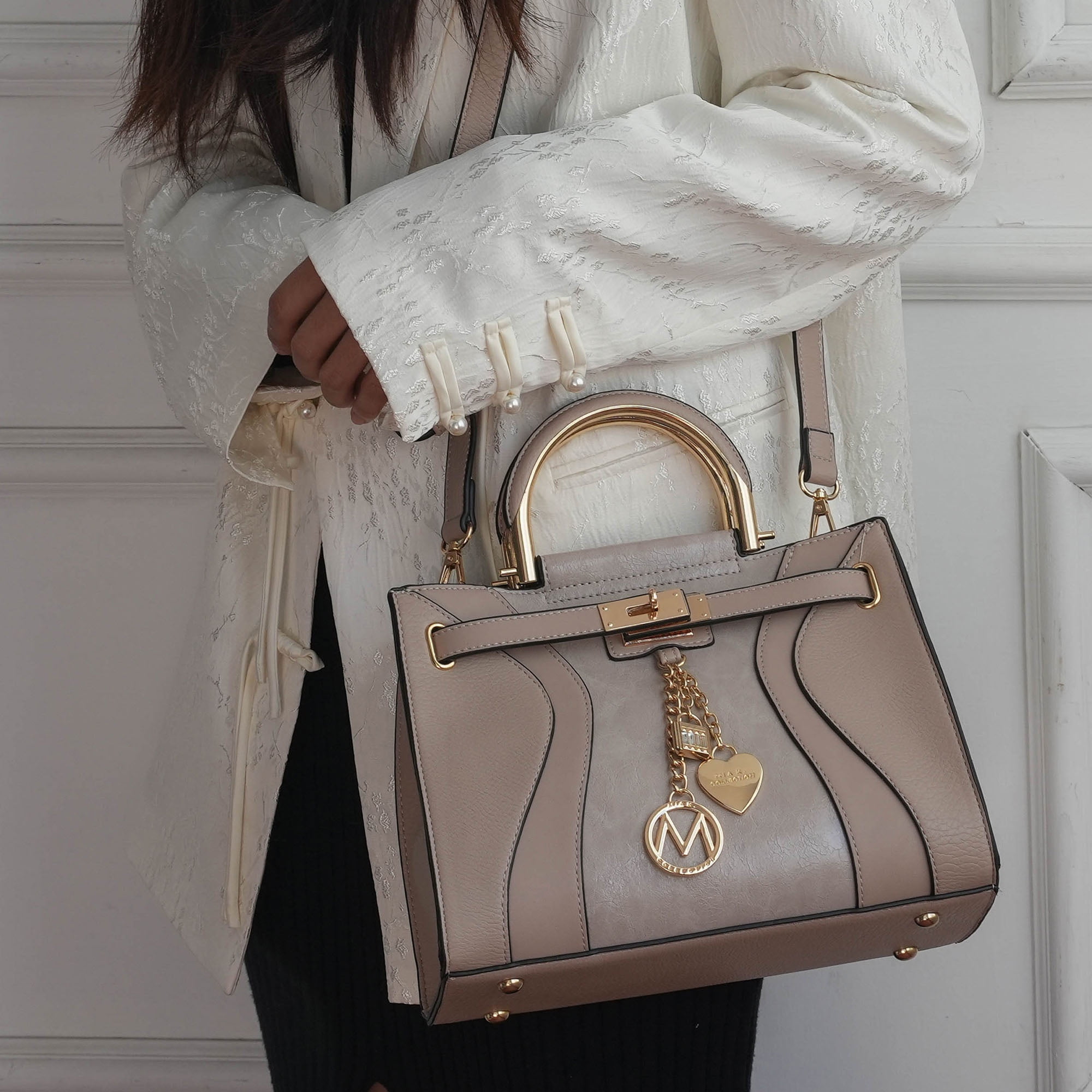 MKF Collection Cassia Women’s Satchel Bag Vegan Leather Crossbody Bag Handbag Purse by Mia K