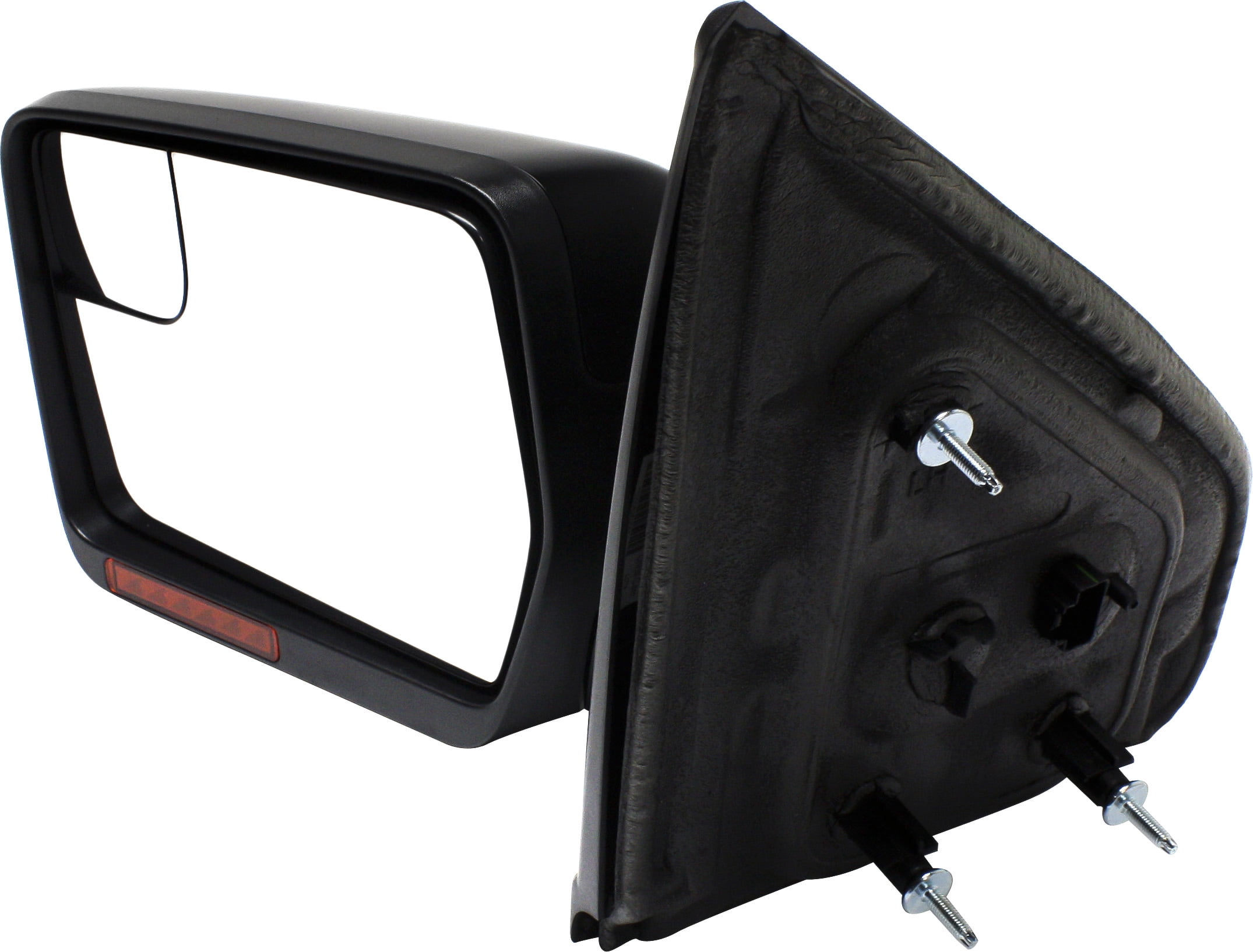 Mirror Compatible With 2011-2014 Ford F-150 Left Driver Side Heated w/ Blind Spot Corner Glass In-housing Signal Light Paintable Kool-Vue