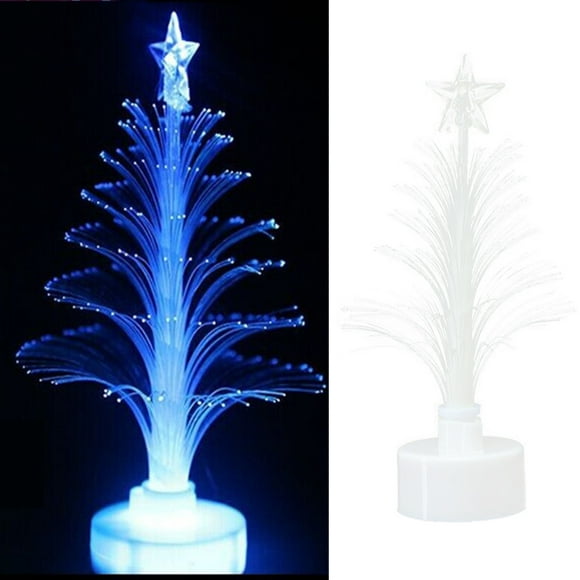 colored christmas tree 9pcs Multicolor Fiber Optic Christmas Tree with Stand Home Party Xmas Decoration Christmas Gift
