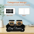 thumbnail image 2 of MesaSe Dog Treat Container with 2 Plastic Treat Jars Wood Dog Food Container Bone Shape Dog Food Storage Container Practical Cat Food Container for Dog Food Storage Black, 2 of 10