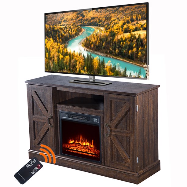 Entertainment Center with Fireplace, Seizeen Electric Fireplace TV