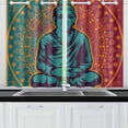 thumbnail image 4 of CADecor Buddah Buddhism Buddhist Zen Art Window Treatment Panel Curtains Window Curtain Kitchen Curtain,Two Piece 26x39 Inches, 4 of 4