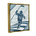 thumbnail image 4 of Stupell Industries Patterned Hockey Player Sports Painting Gold Floater Framed Canvas Art Print Wall Art, 17 x 21, 4 of 10
