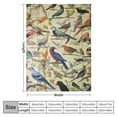 thumbnail image 4 of HENGT Retro Vintage Colorful Birds Blanket Gifts for Tarot Lover for Teen,Retro Vintage Colorful Birds Fannel Throw Blanket Super Soft Throws Blanket for Bed Couch Sofa, 4 of 6
