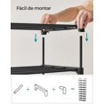 thumbnail image 4 of SONGMICS Zapatero de metal de 10 niveles, dise&ntilde;o personalizable, ahorro de espacio y estante vers&aacute;til, para sala de estar, dormitorio, 17.7 x 11.8 x 68.5 pulgadas, Negro MLSA25BK, 4 of 9