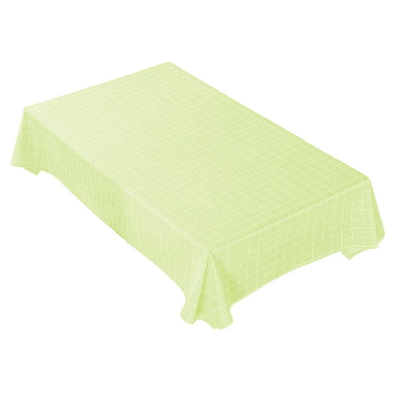 YIKA Waterproof Oil-proof Wipeable Square Plastic Checkered Tablecloth For Family Outdoor Picnics Camping Yard Gatherings Green