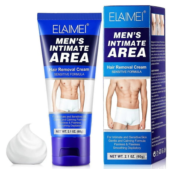 Intimate Hair Removal Cream For Men - Extra Gentle Depilatory Cream For Sensitive Areas, Painless Depilatory Cream