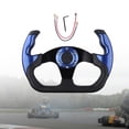 thumbnail image 6 of yotijar Generic Racing Steering Wheel Anti Slip Aluminum Alloy Gaming Steering Wheel Blue, 6 of 8