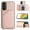 Rosegold, variant on Dteck Wallet Case for Samsung Galaxy A34 5G,Slim Lightweight PU Leather Flip Folio Purse Stand Phone Cover with Card Holder Slots Magnetic Closure Soft Silicone Bumper Case,Brown