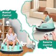 thumbnail image 5 of Jojoka 12V Kids Ride On Bumper Car with Remote Control, Battery Powered Electric Fun Toys for Toddler with LED Lights & 360 Degree Spin, Music for 18 Month-6 Years Boys & Girls, Green, 5 of 7