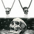 thumbnail image 2 of Collar Cadena Cráneo Calavera Santa Acero Inoxidable 2pcs Xtellar negro, 2 of 4