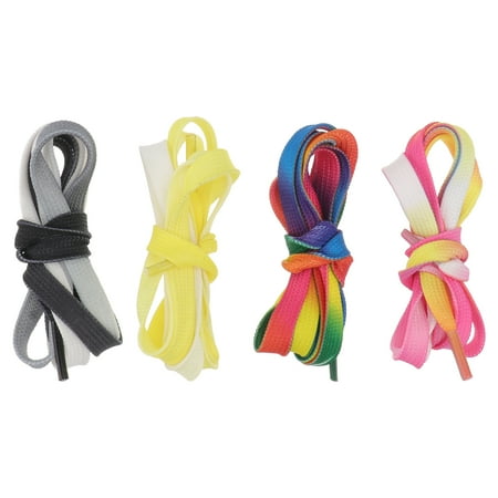 

4 Pairs 100CM Gradient Color Shoelace Sturdy Shoes Strap Multi-purpose Shoelace