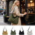 thumbnail image 1 of Bolso de hombro de terciopelo de mujer – Bolso ligero de gran capacidad para el trabajo, viajes y uso diario, 1 of 7