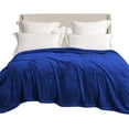 thumbnail image 5 of Exclusivo Mezcla Plush Fuzzy Fleece King Size Blanket, Super Soft Fluffy and Thick Blankets (Cobalt Blue, 90"x104"), 5 of 7