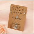 thumbnail image 6 of Sun and Moon necklace Best Friend Necklace , Silver tone, 6 of 9
