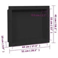 thumbnail image 4 of vidaXL Shower Niche Matt Black 41x51x10 cm, 4 of 5