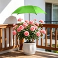 thumbnail image 2 of Ouuluon Plant Umbrellas for Outdoor Plants, Mini UV Protection Plant Umbrella, 14x11in Umbrella with Ground Stake for Potted Plants Balcony Garden, 2 of 7