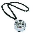 thumbnail image 1 of Alloy Racing Wheel Car Pendant Rearview Mirror Hanging Accessory Glossy Black Beads Silver Tag Auto Decoration Unique Design, 1 of 10